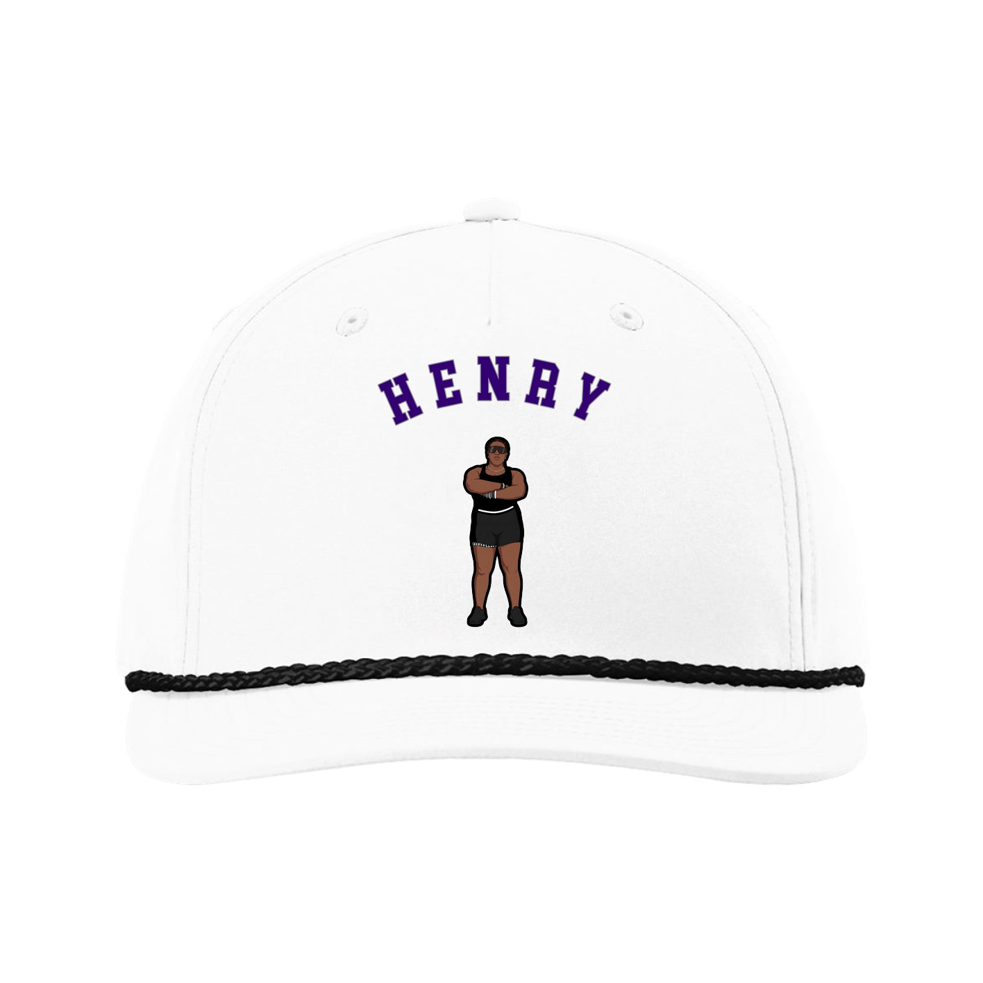 Five-Panel Classic Rope Cap — Shirsey Arch in White