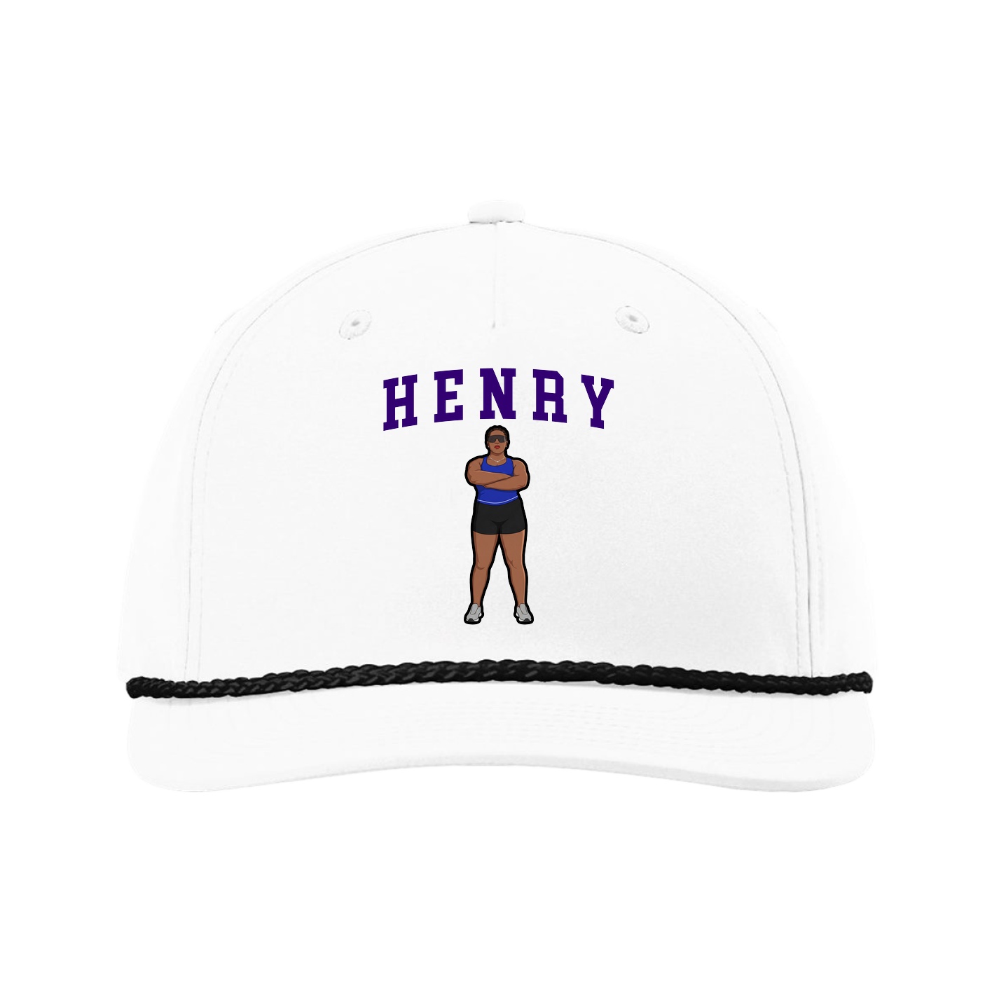 Five-Panel Classic Rope Cap — Shirsey in White
