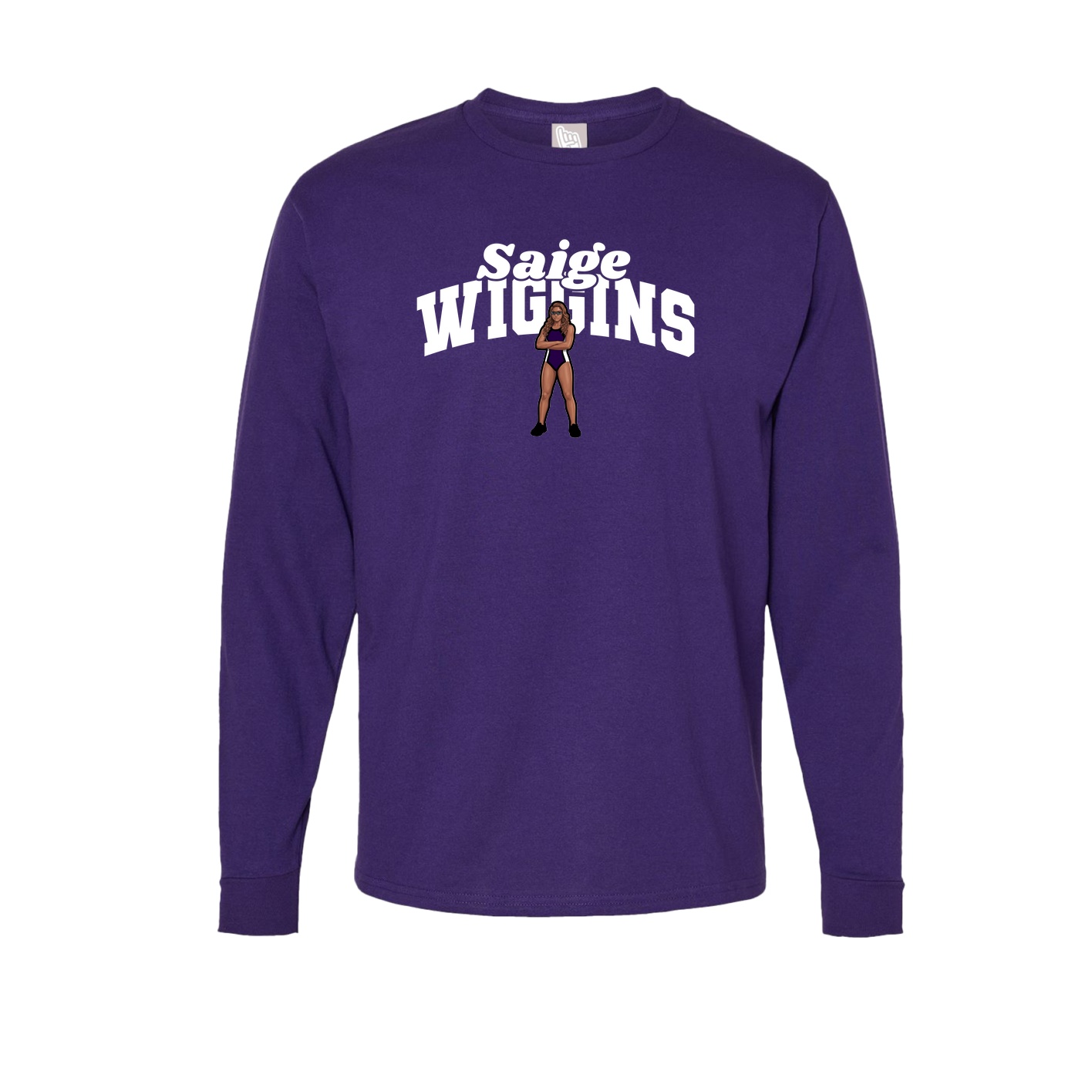 Long Sleeve Tee — Signature Arch in Purple