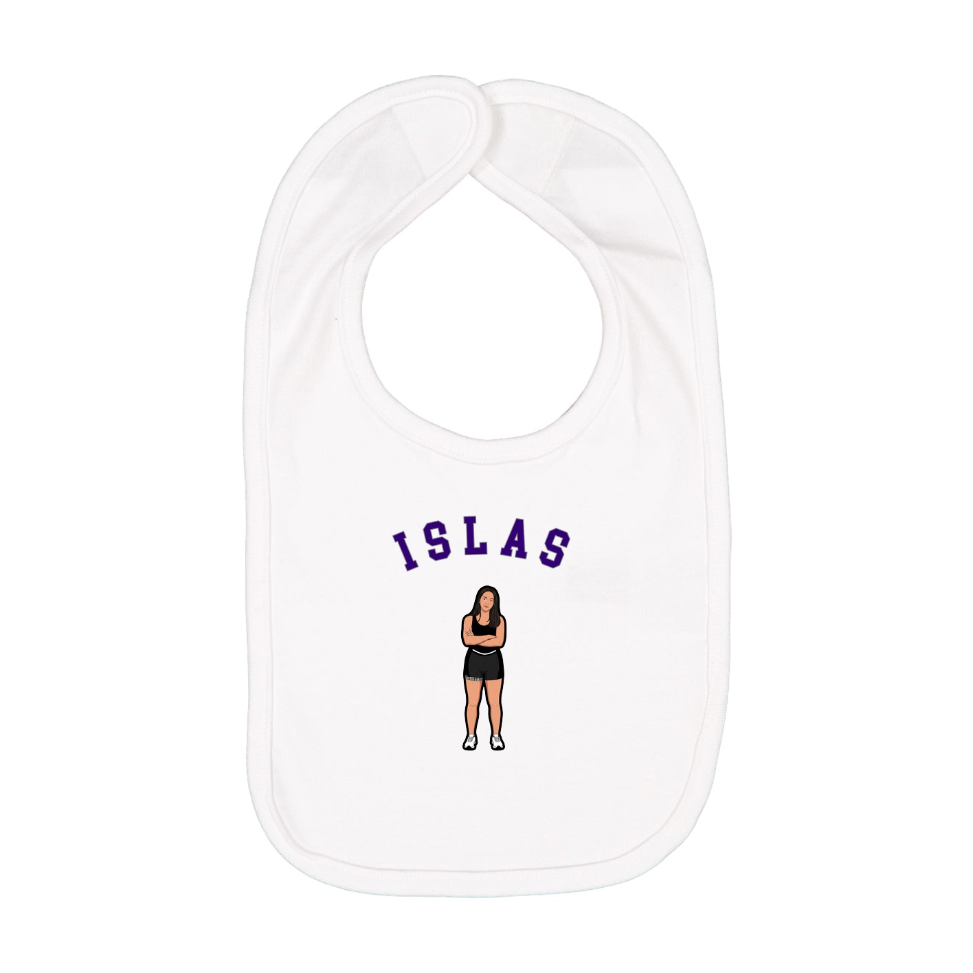 Infant Bib — Shirsey Arch in White