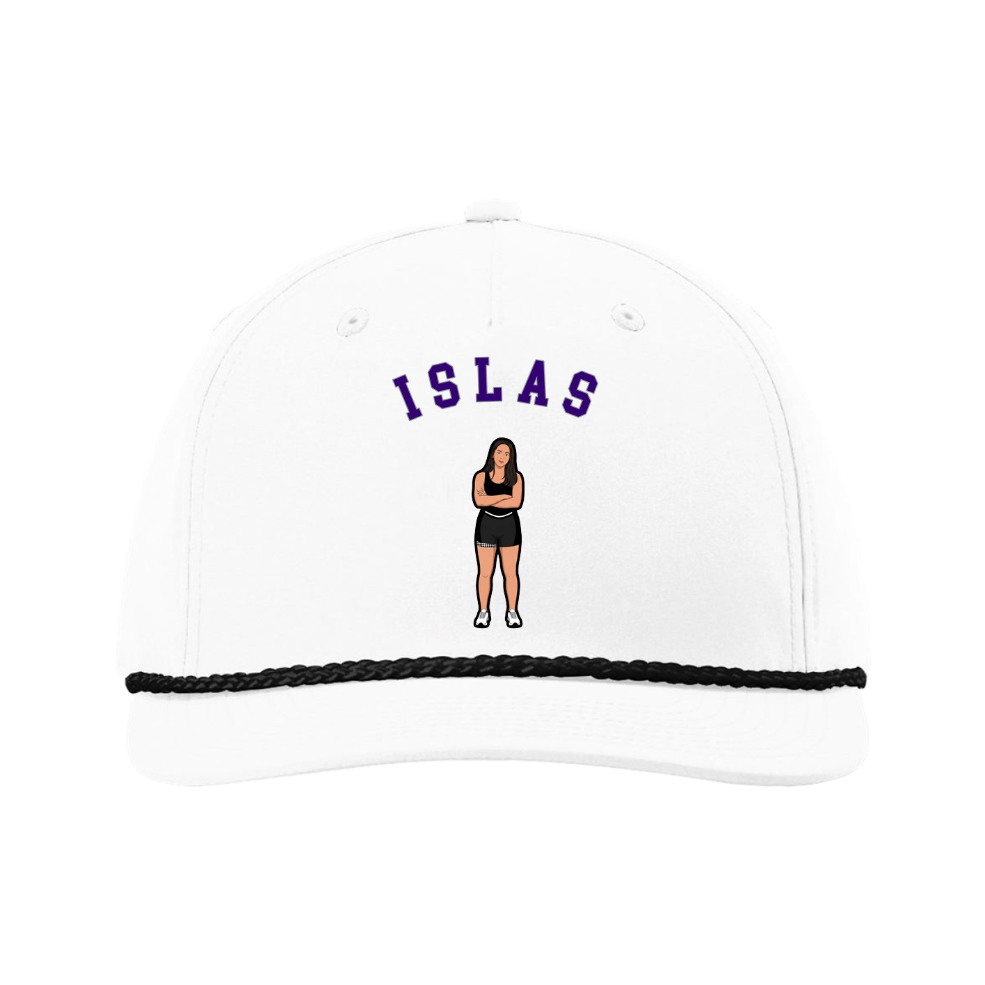 Five-Panel Classic Rope Cap — Shirsey Arch in White