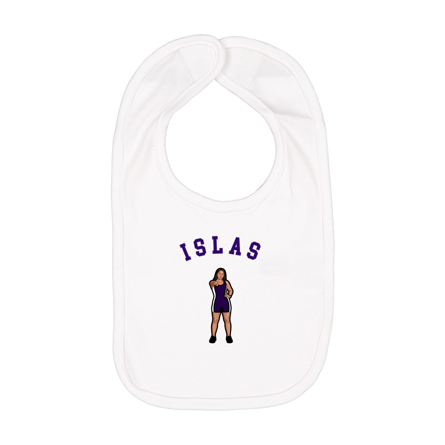 Infant Bib — Shirsey Arch in White
