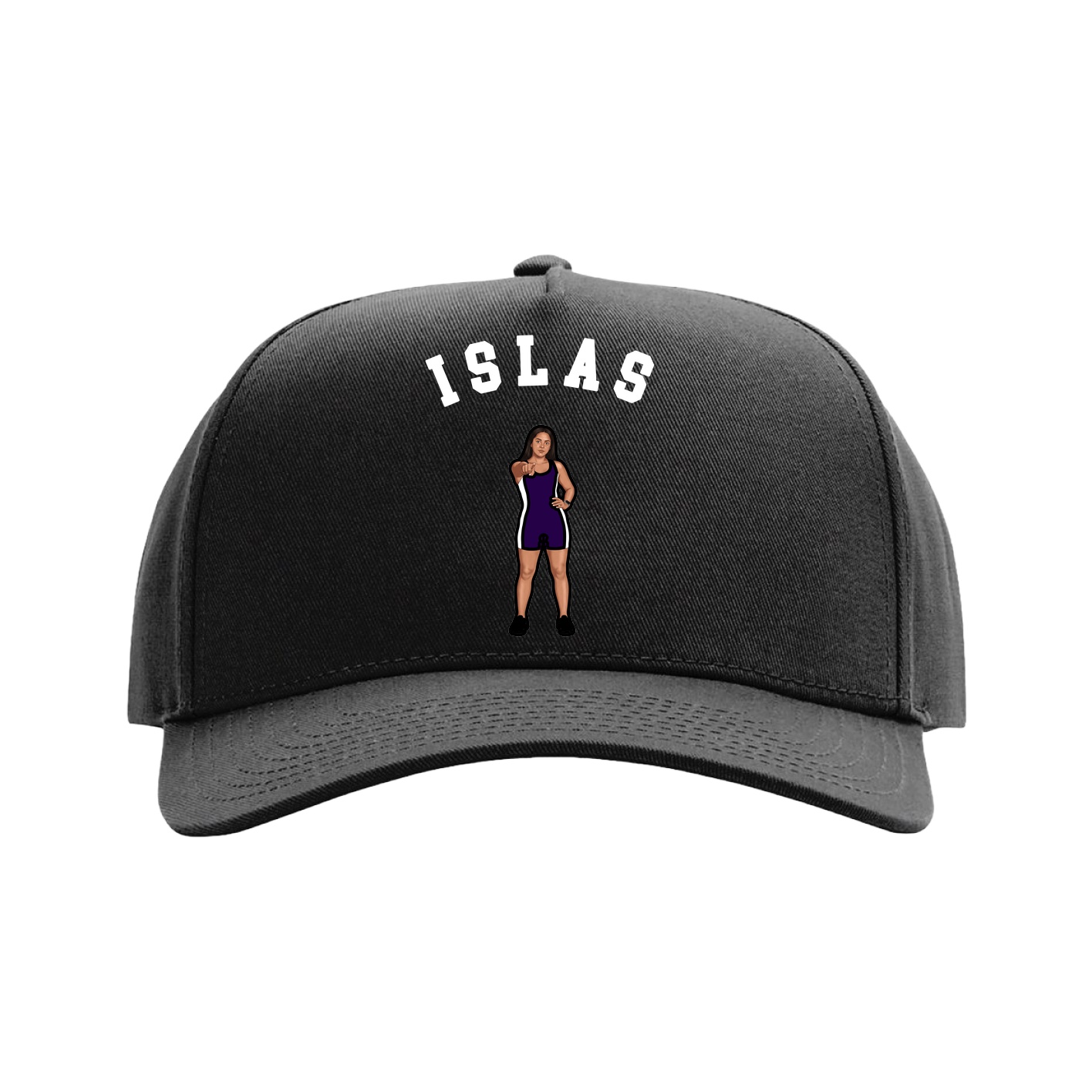 Full Fabric Five-Panel Champ Cap — Shirsey Arch in Black