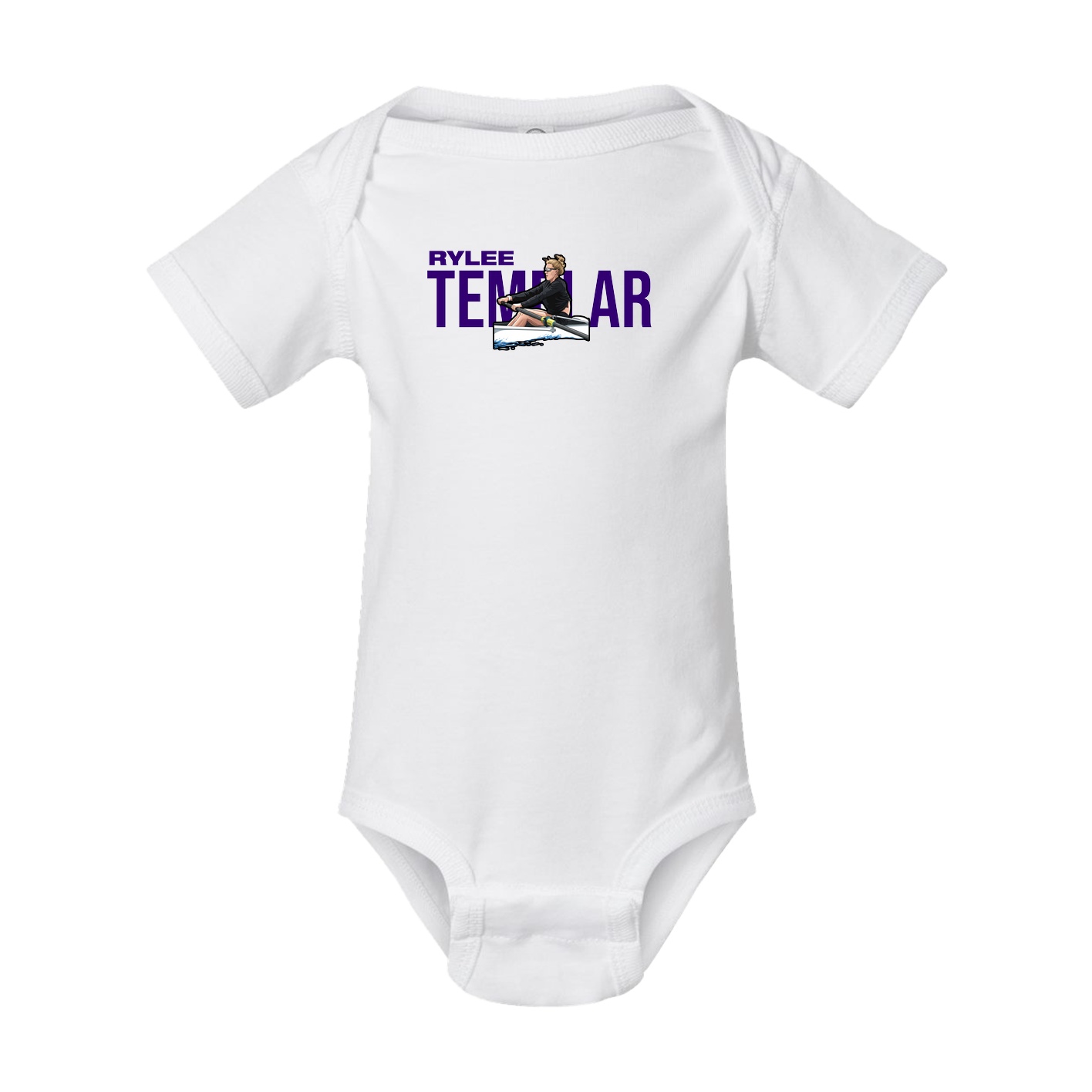 Baby Onesie — Player Name in White