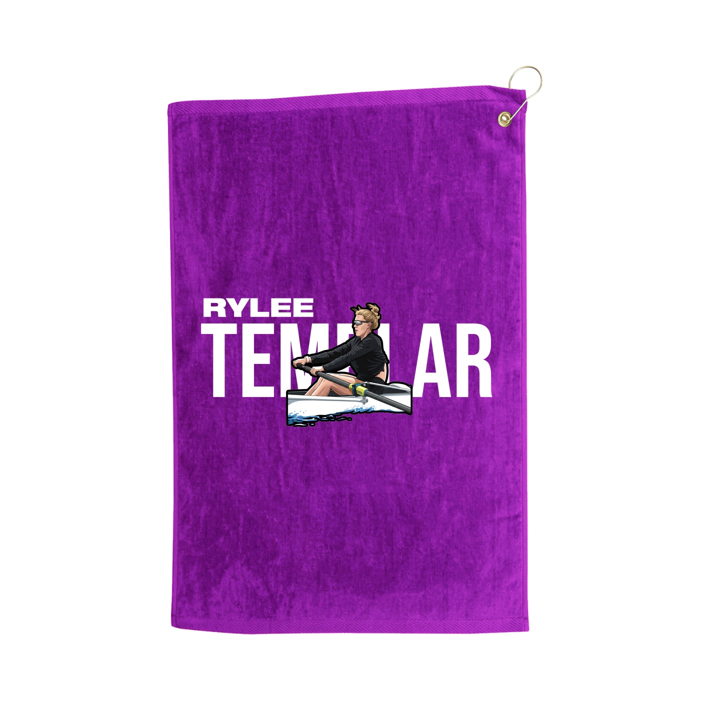 Golf Towel — Player Name in Purple