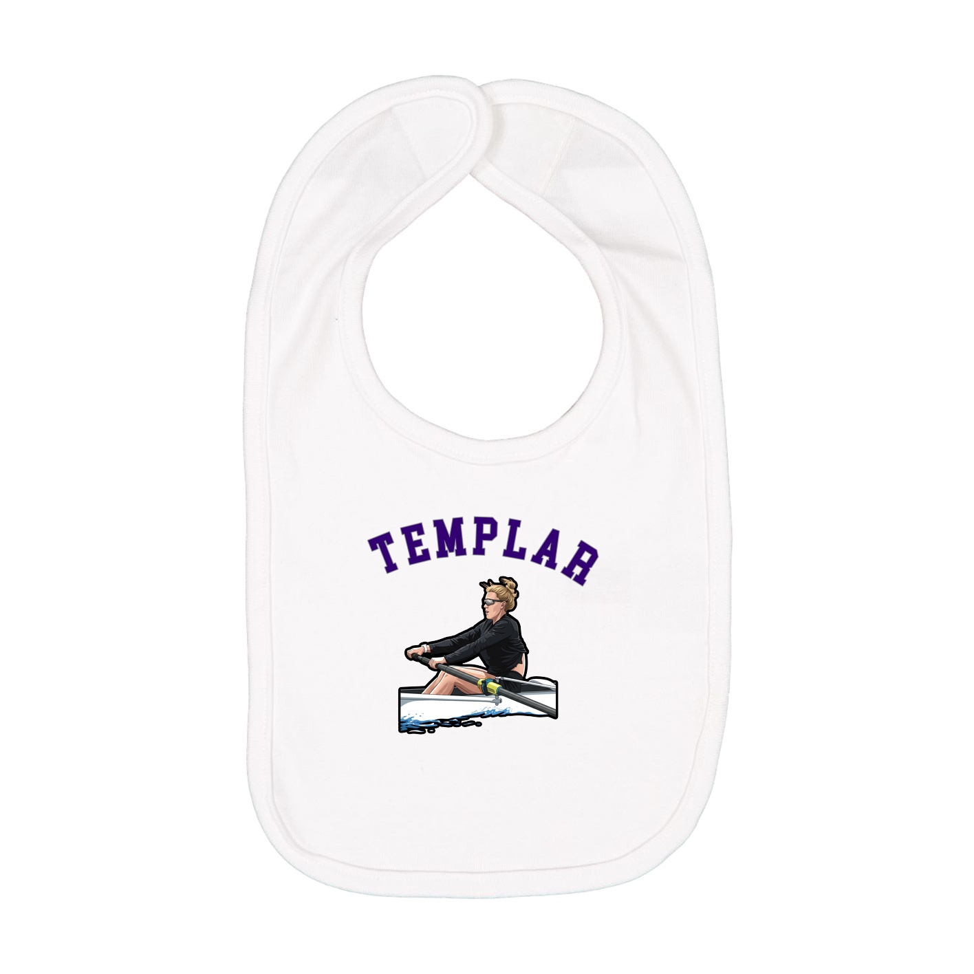 Infant Bib — Shirsey Arch in White