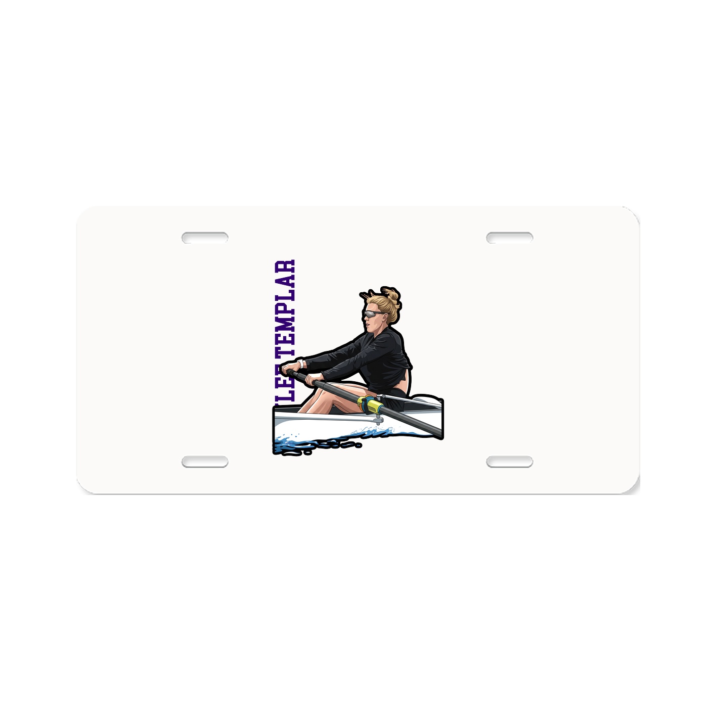 License Plate — Name Vertical in Classic