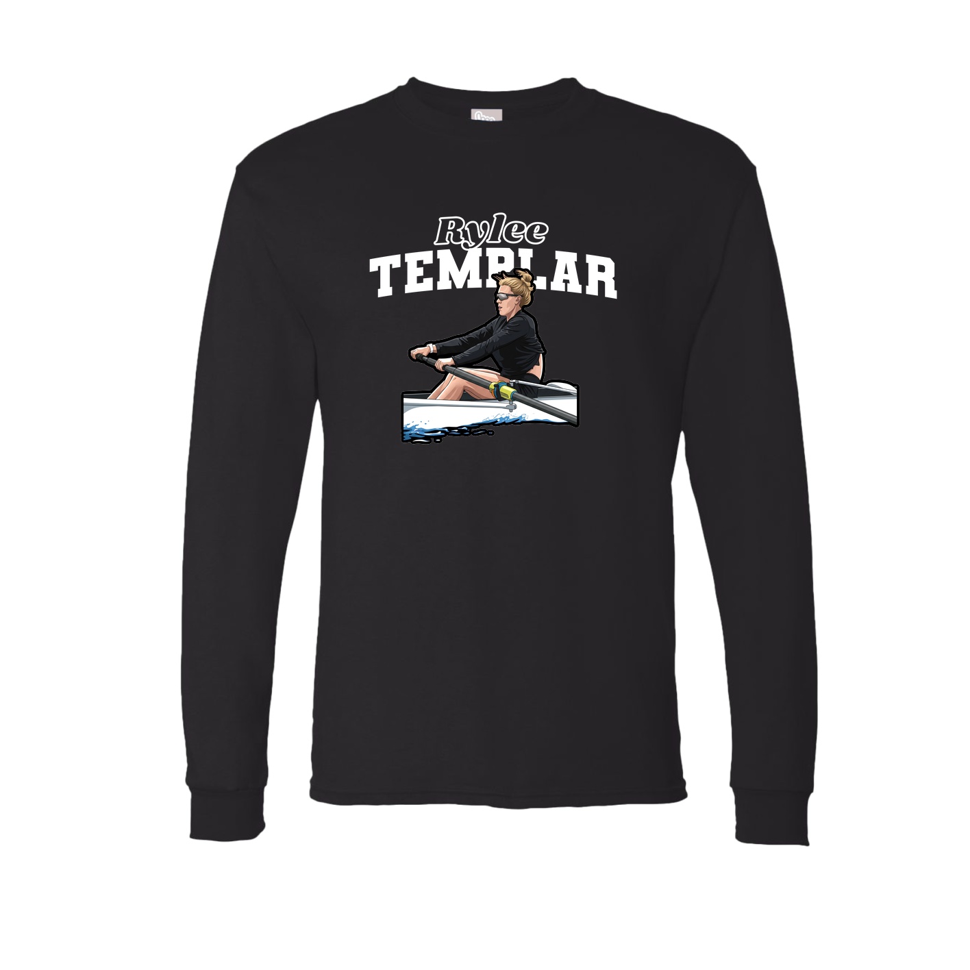 Long Sleeve Tee — Name Arch in Black
