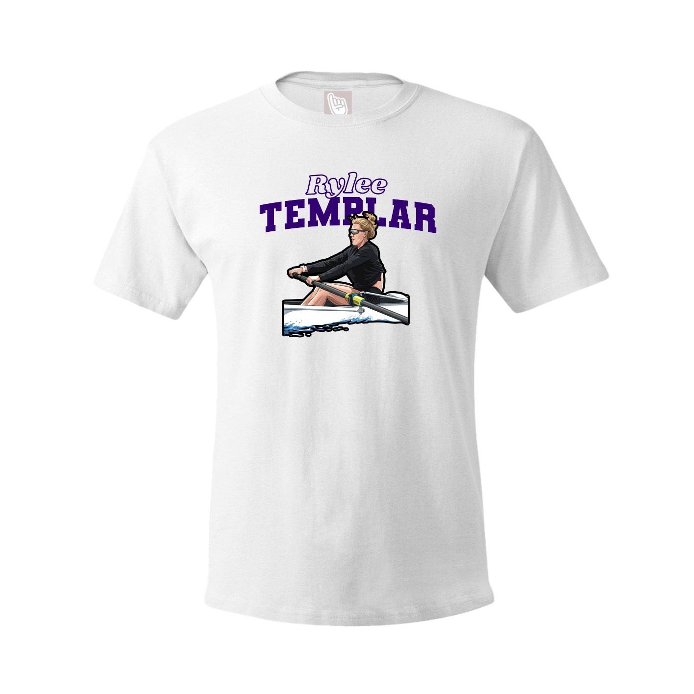 Youth Tee — Name Arch in White