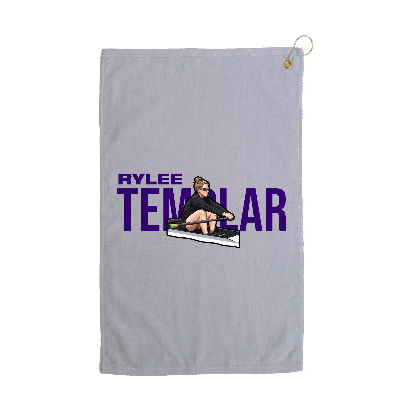 Golf Towel — Player Name in Grey