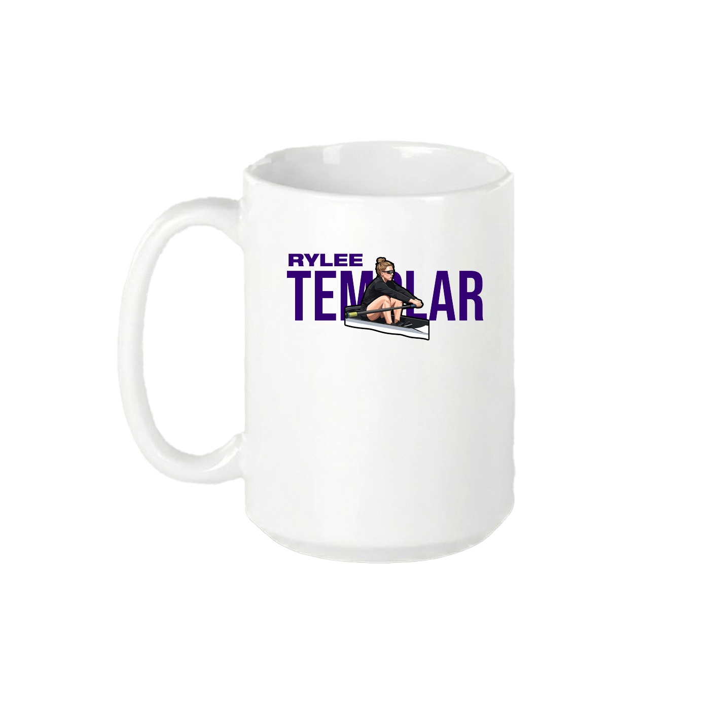 15oz Coffee Mug — Player Name in White
