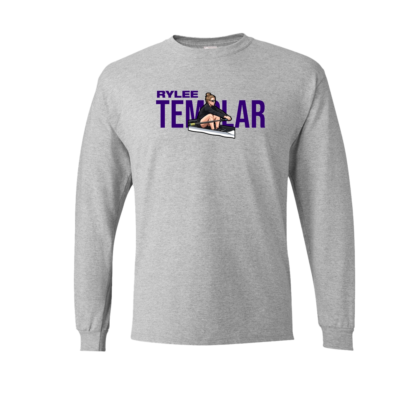 Long Sleeve Tee — Player Name in Grey