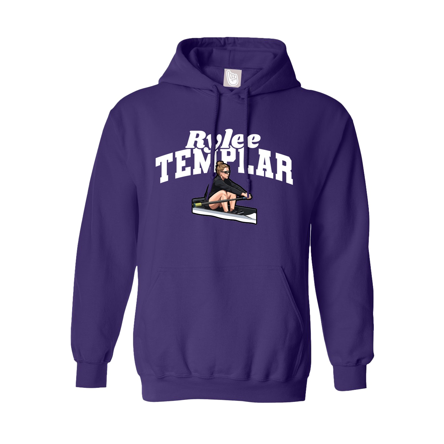 Youth Hoodie — Signature Arch in Purple