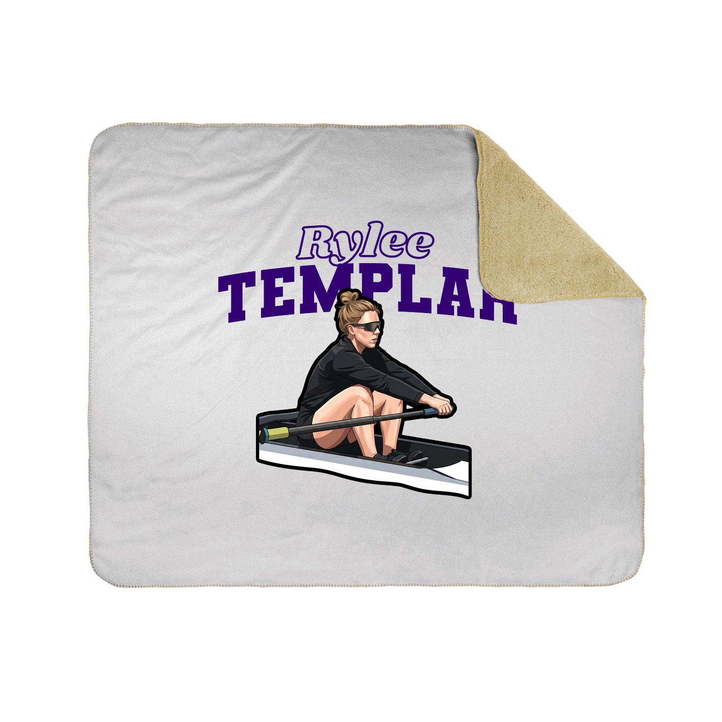 Throw Blanket — Name Arch in White