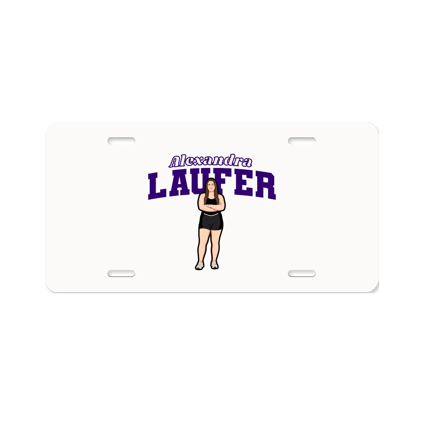 License Plate — Name Arch in Classic