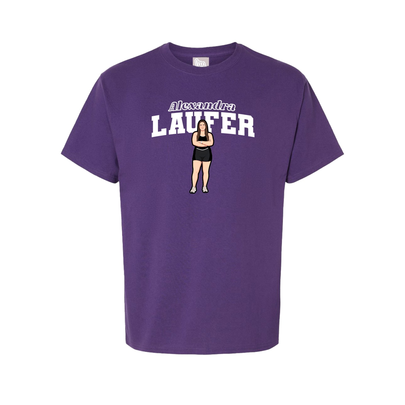 Youth Tee — Name Arch in Purple