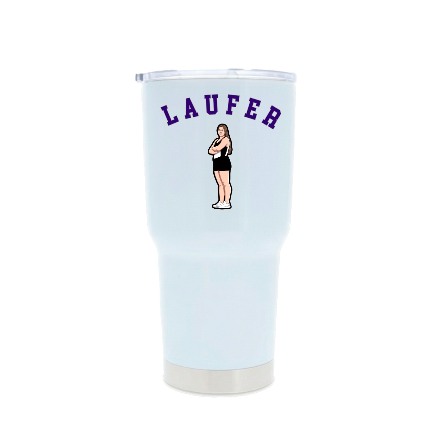 30oz Stainless Steel Tumbler — Shirsey Arch in White