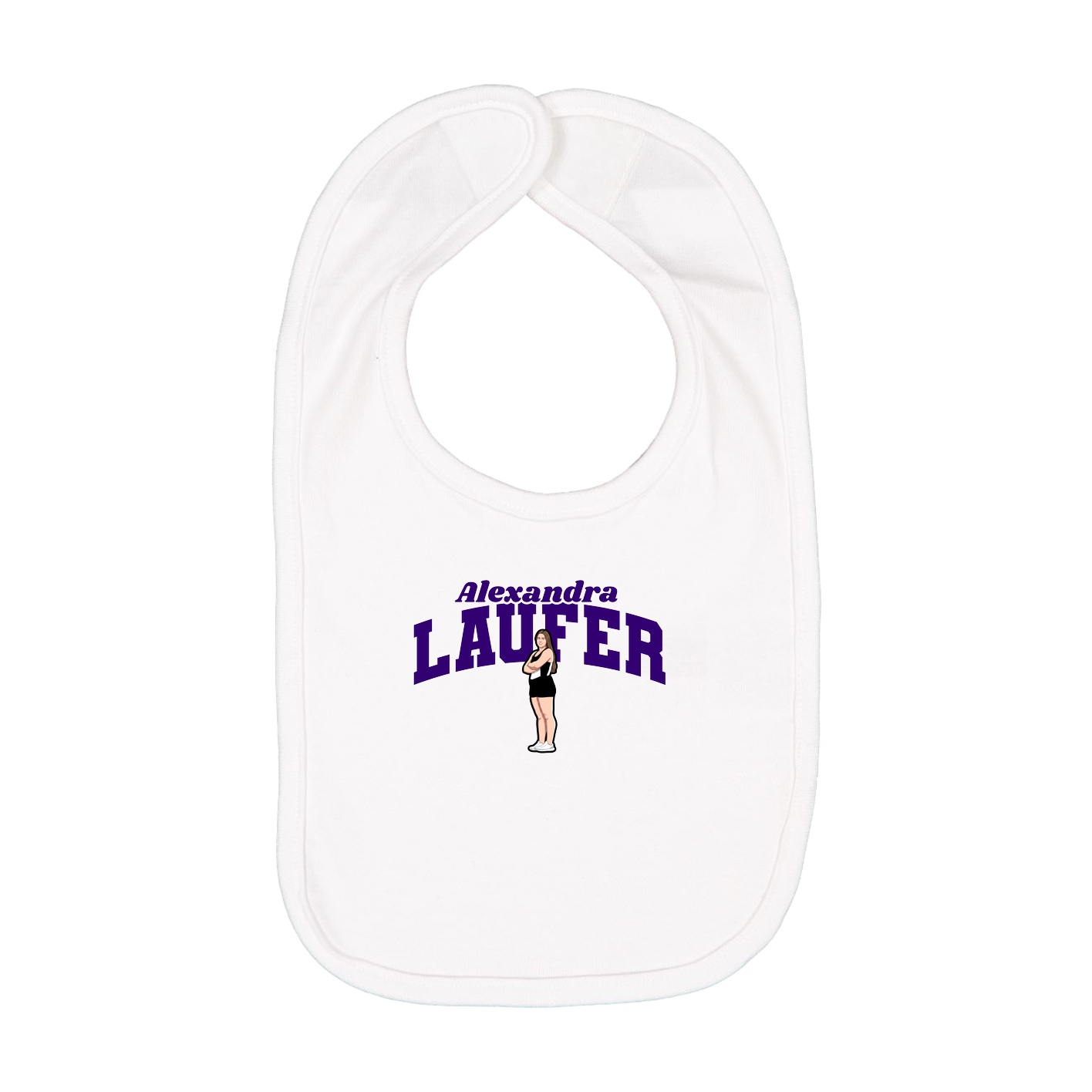 Infant Bib — Signature Arch in White