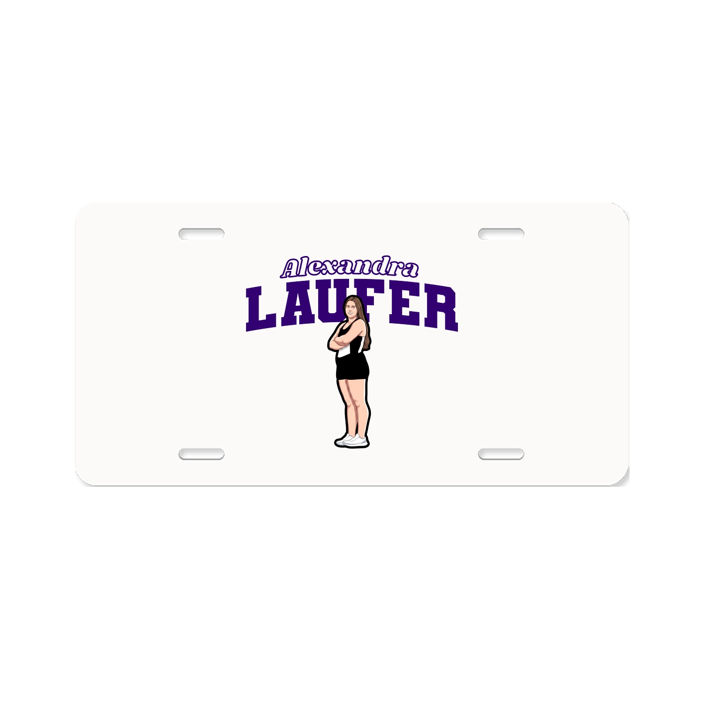 License Plate — Name Arch in Classic