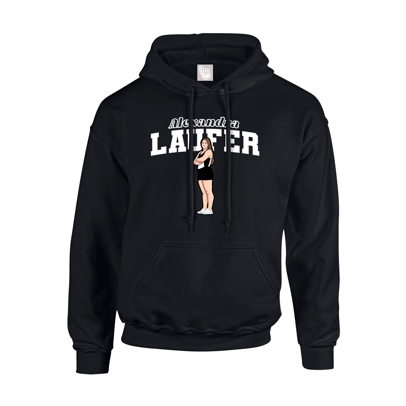 Hoodie — Name Arch in Black
