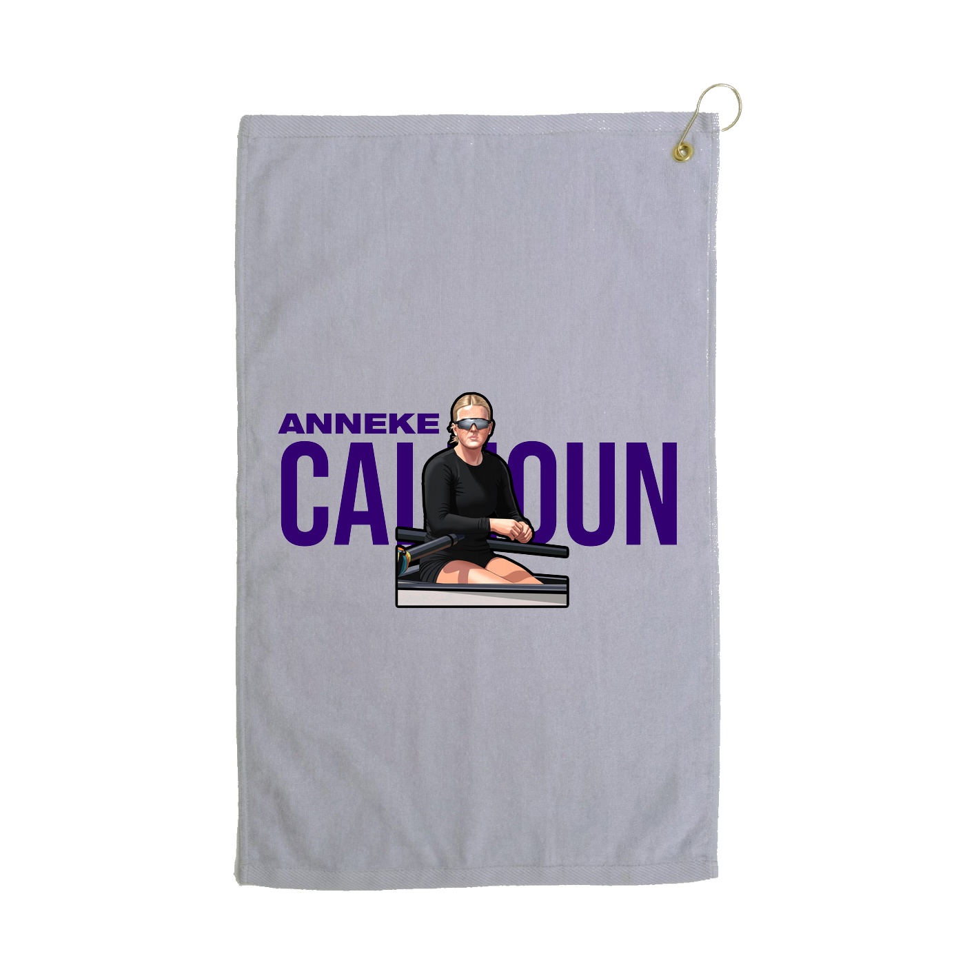 Golf Towel — Player Name in Grey