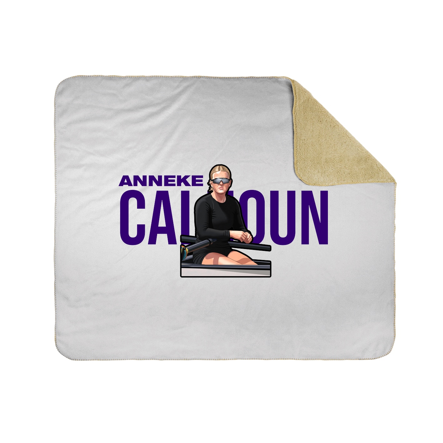 Throw Blanket — Player Name in White