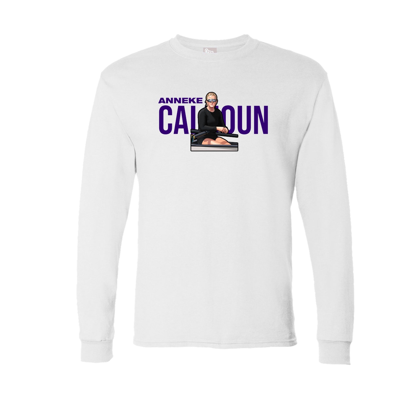 Long Sleeve Tee — Player Name in White