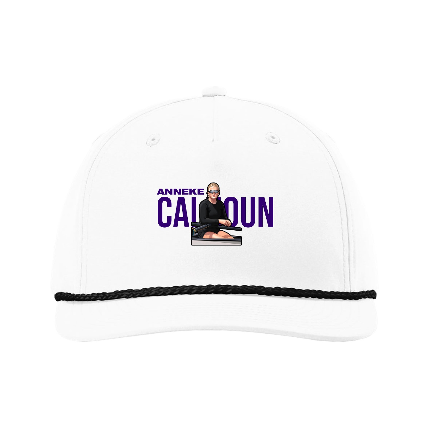 Five-Panel Classic Rope Cap — Player Name in White
