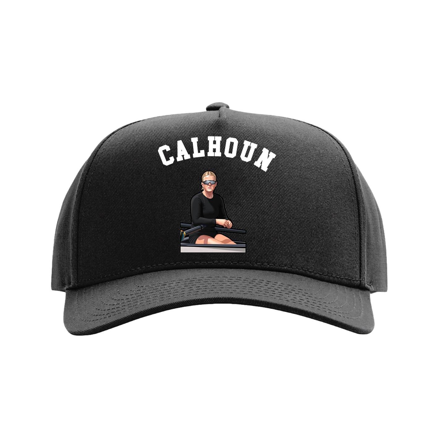 Full Fabric Five-Panel Champ Cap — Shirsey Arch in Black