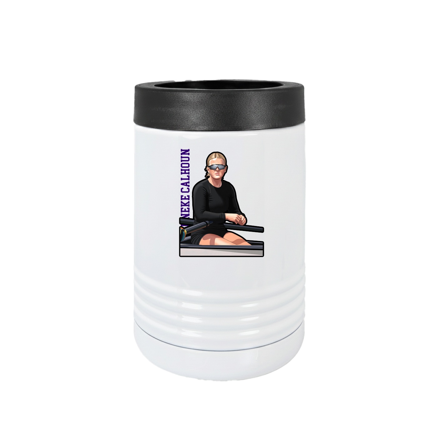 Beverage Holder — Name Vertical in White