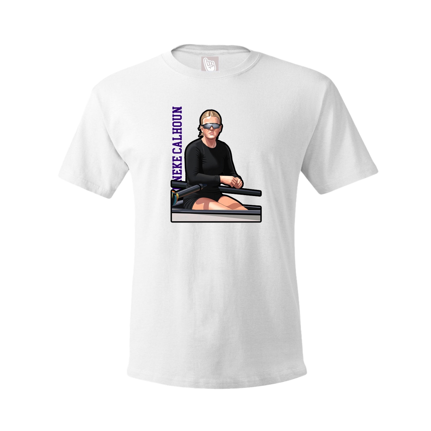 Tee — Name Vertical in White