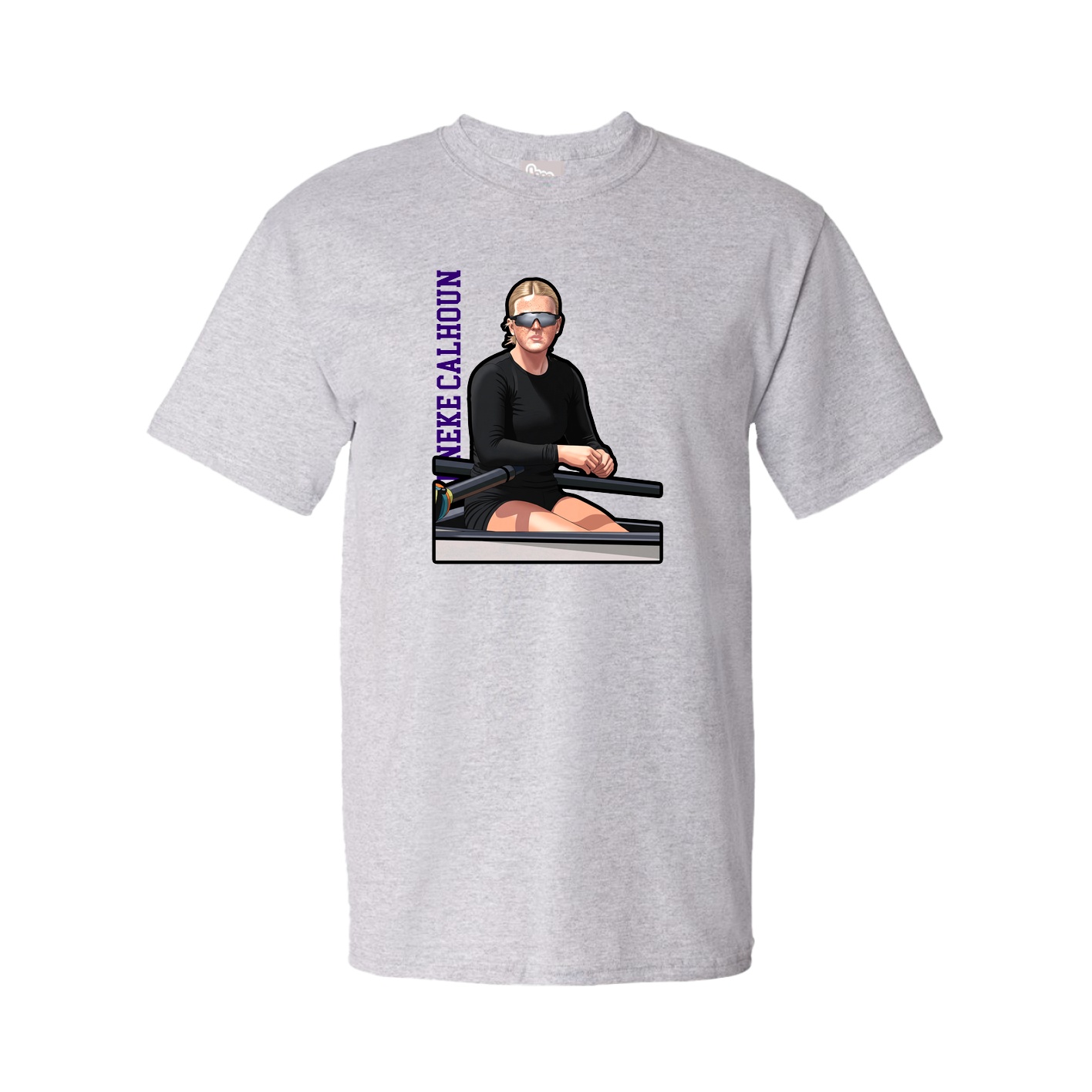 Youth Tee — Name Vertical in Grey