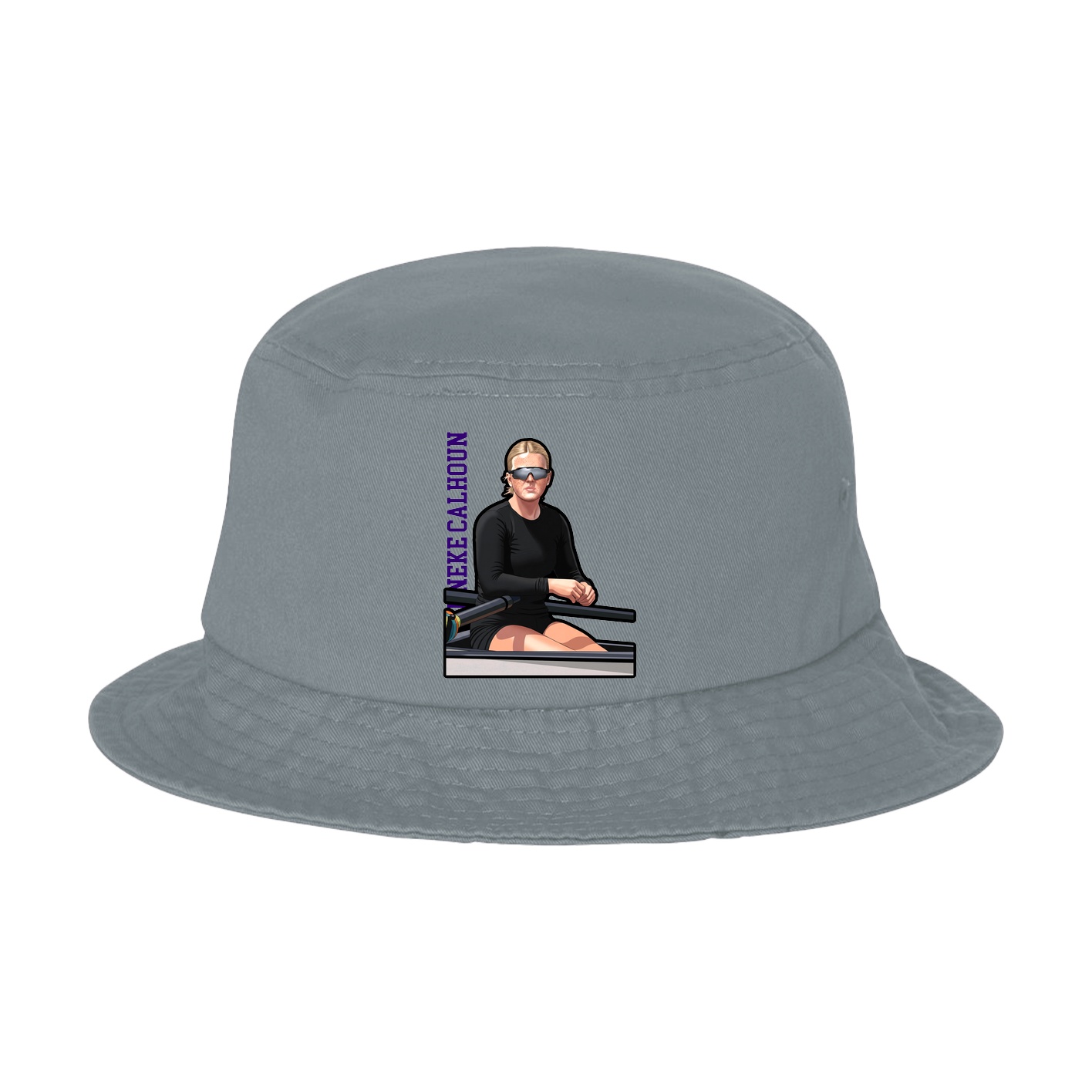 Bucket Cap — Name Vertical in Grey