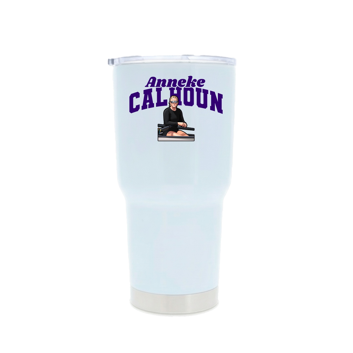 30oz Stainless Steel Tumbler — Signature Arch in White