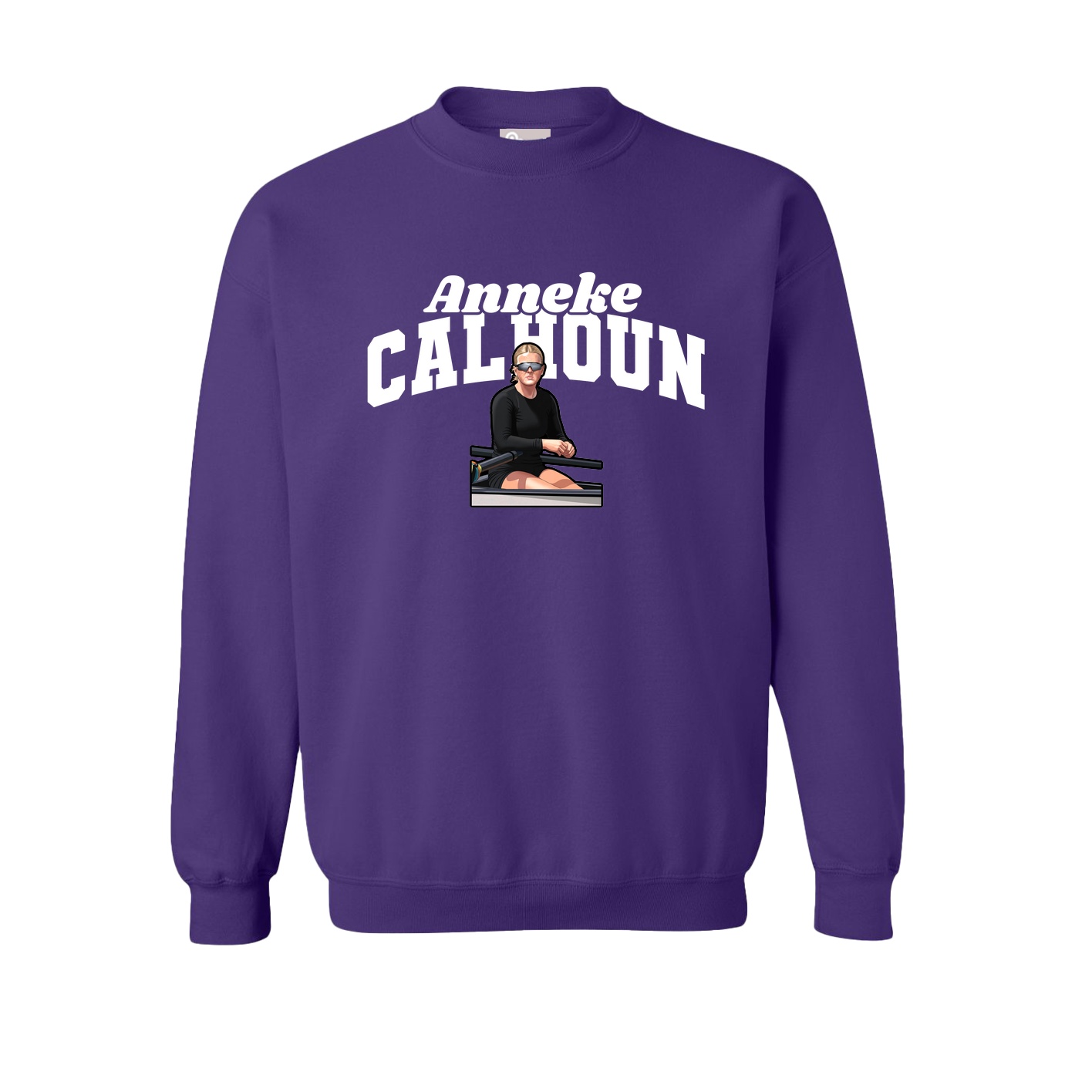 Fleece Crew — Signature Arch in Purple