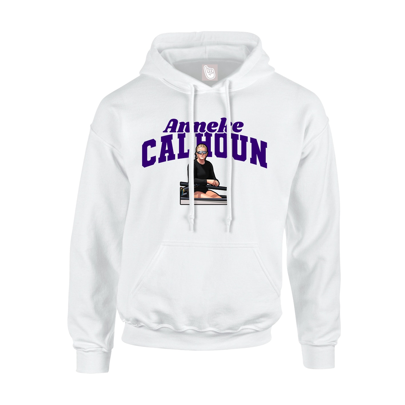 Youth Hoodie — Signature Arch in White