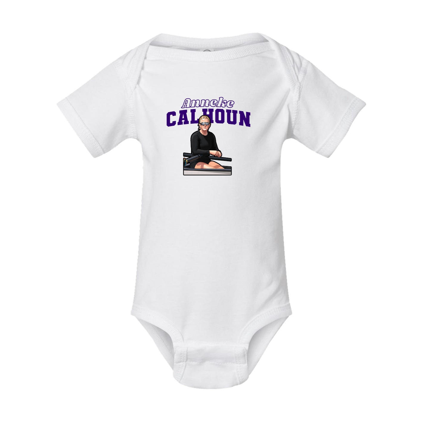Baby Onesie — Name Arch in White