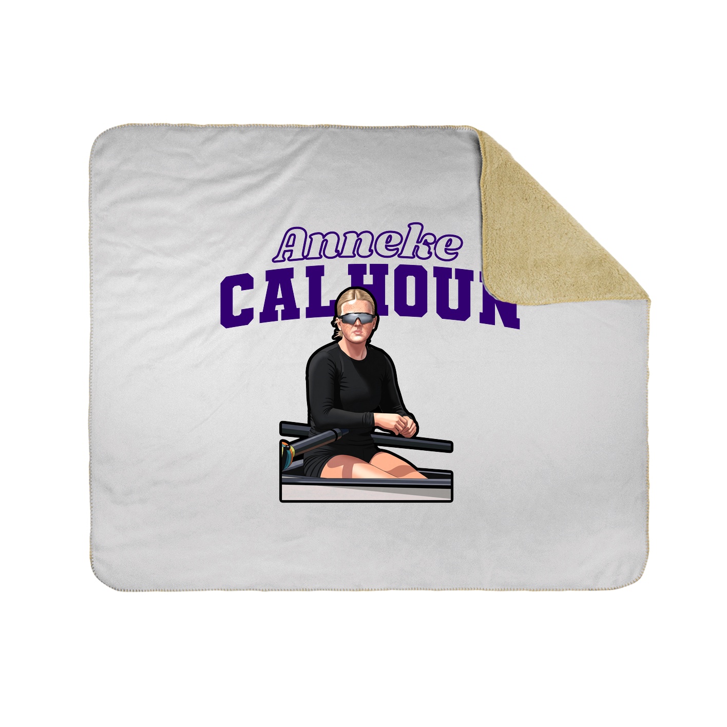 Throw Blanket — Name Arch in White
