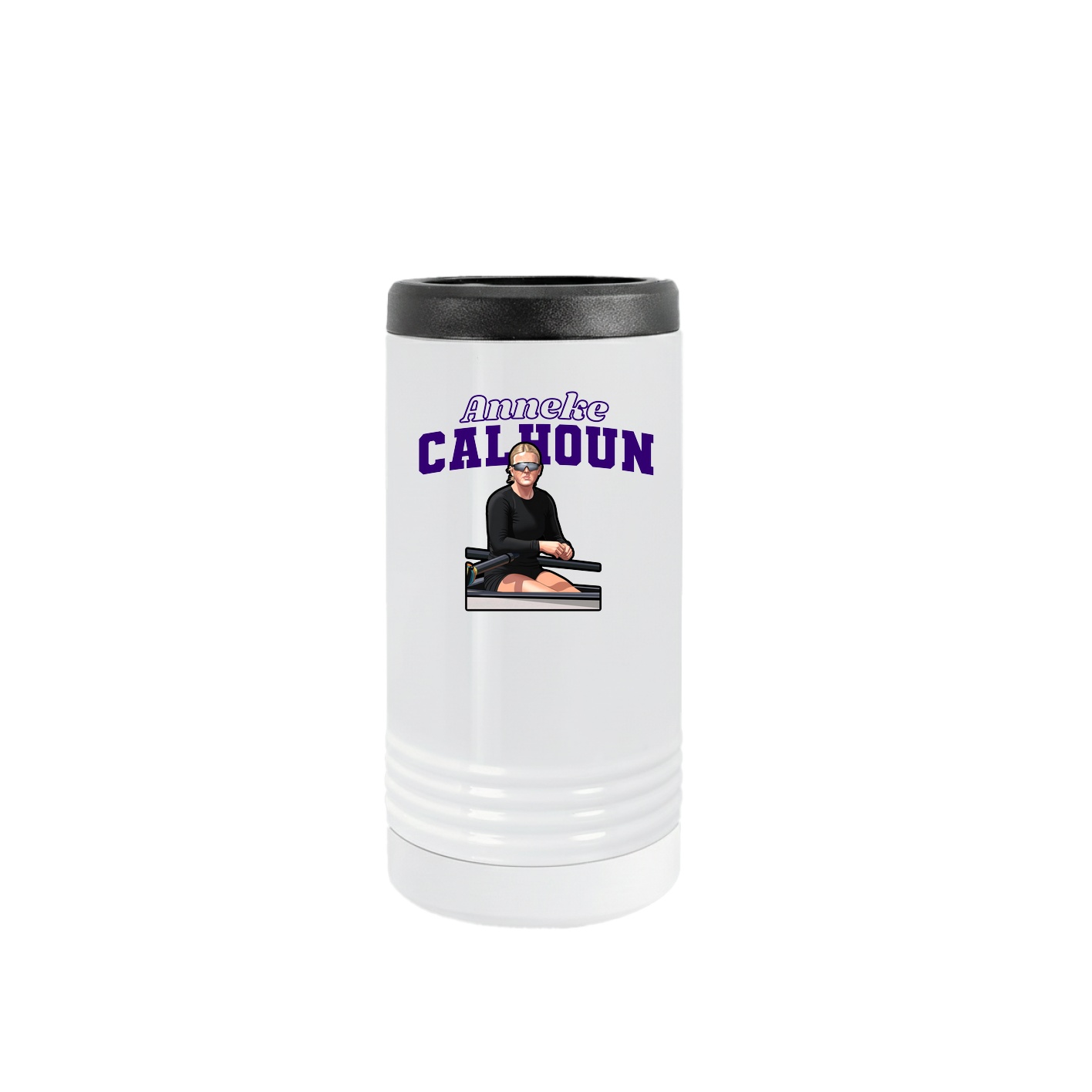 Slim Beverage Holder — Name Arch in White