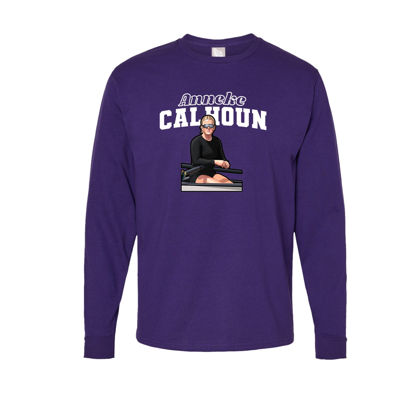 Long Sleeve Tee — Name Arch in Purple
