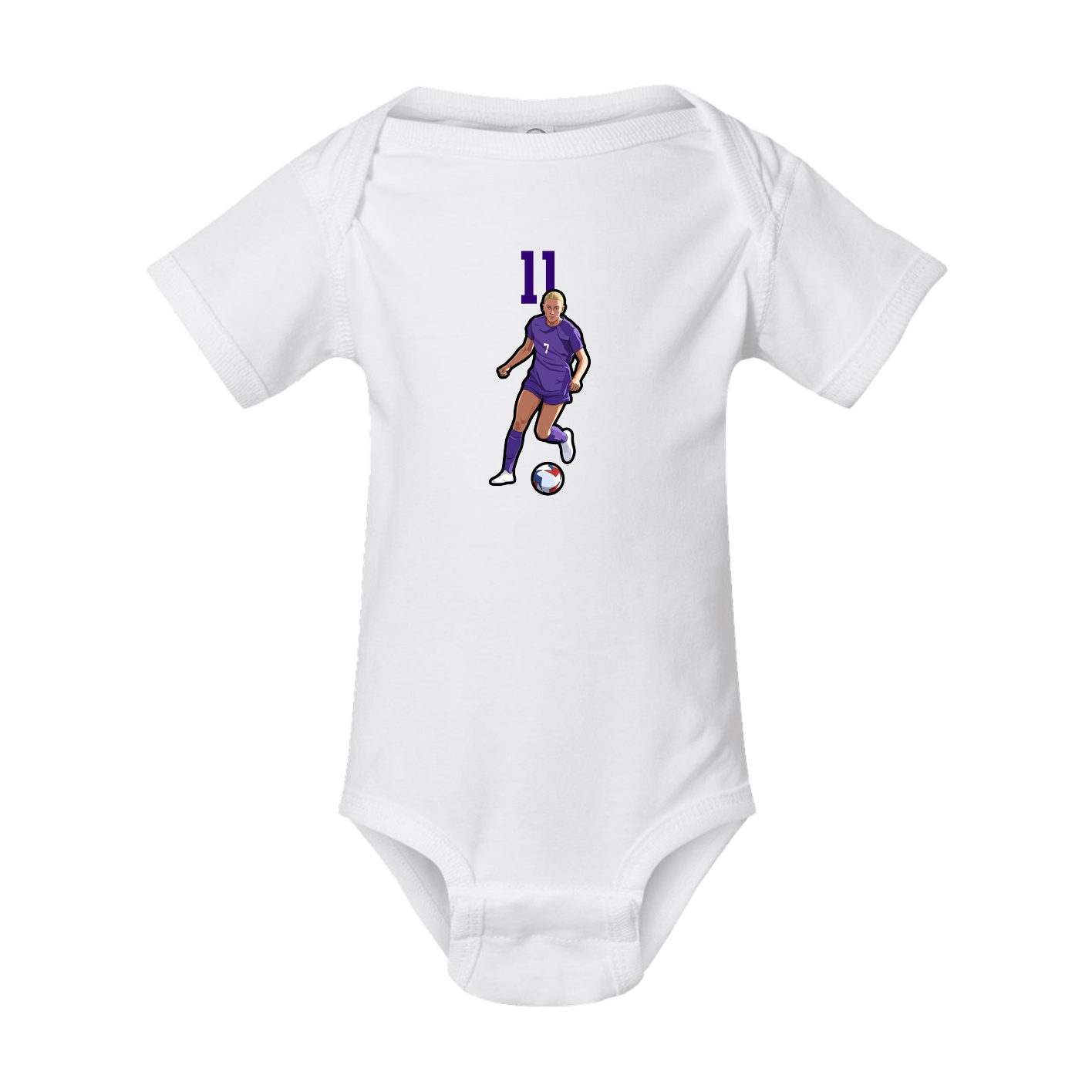 Baby Onesie — Number Top in White