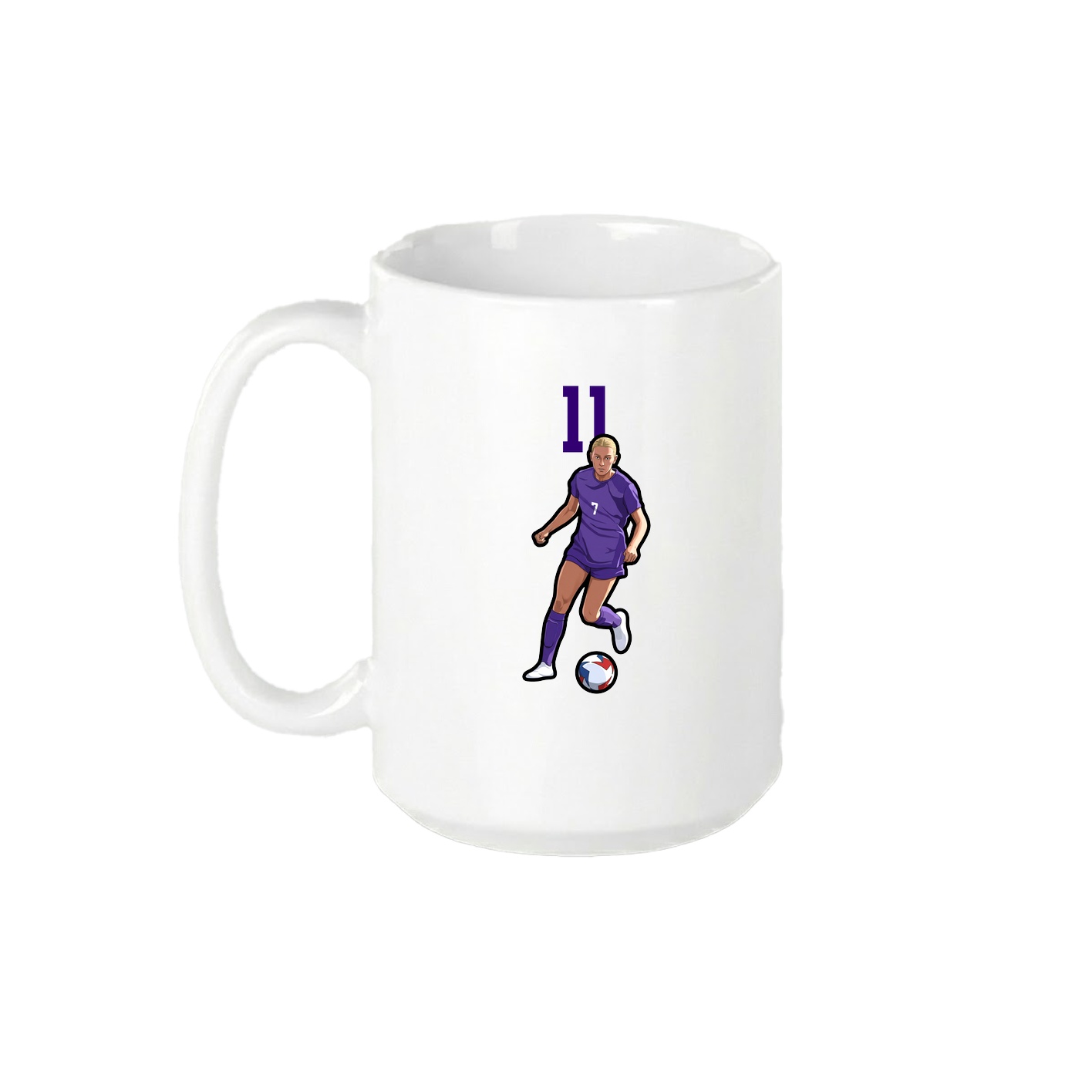 15oz Coffee Mug — Number Top in White