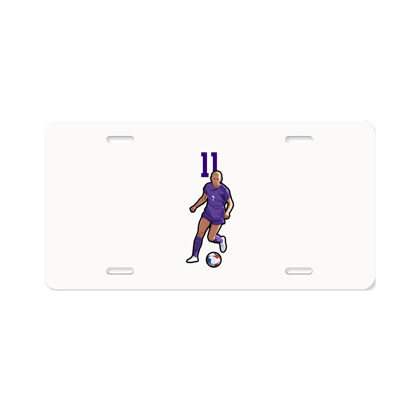 License Plate — Number Top in Classic