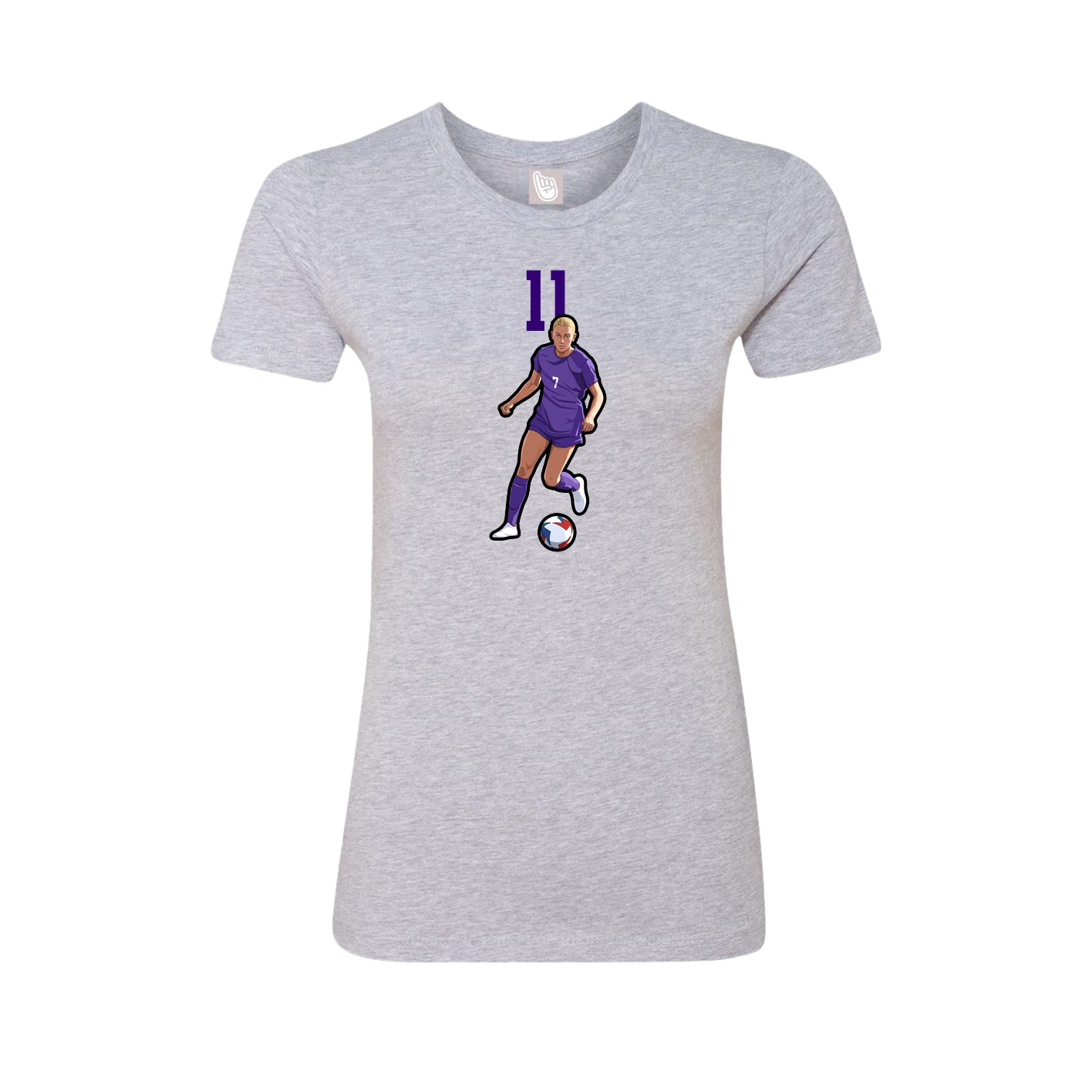Womens Tee — Number Top in Grey