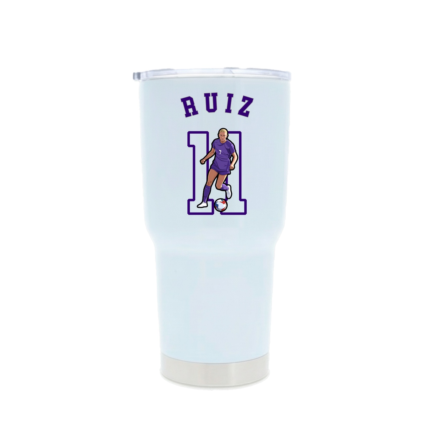 30oz Stainless Steel Tumbler — Shirsey Arch in White