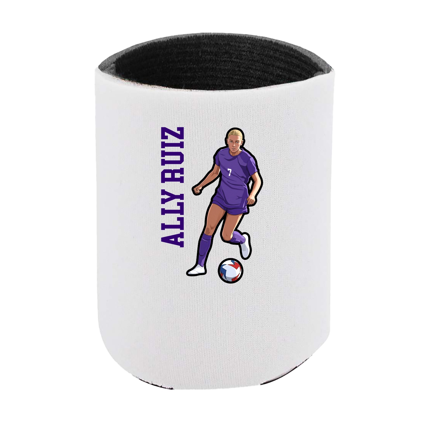Can Holder — Name Vertical in White