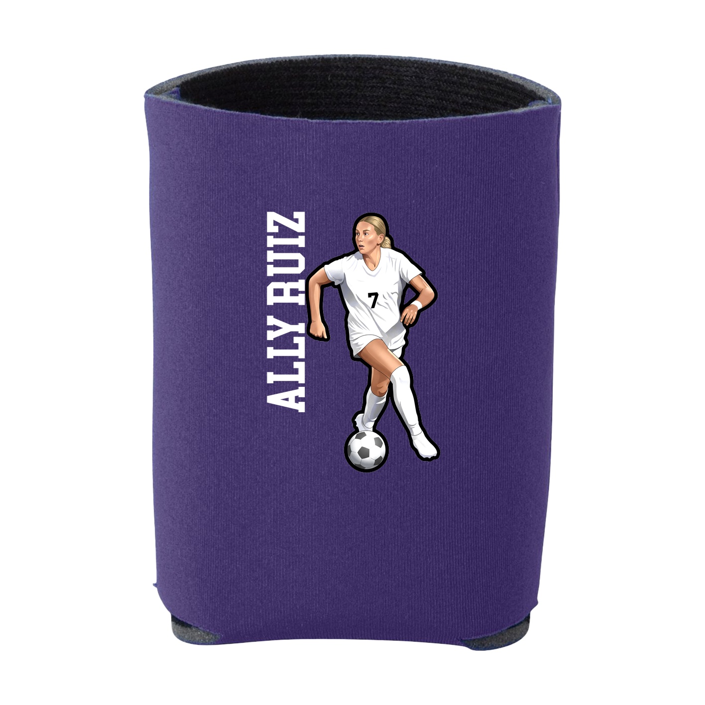 Can Holder — Name Vertical in Purple