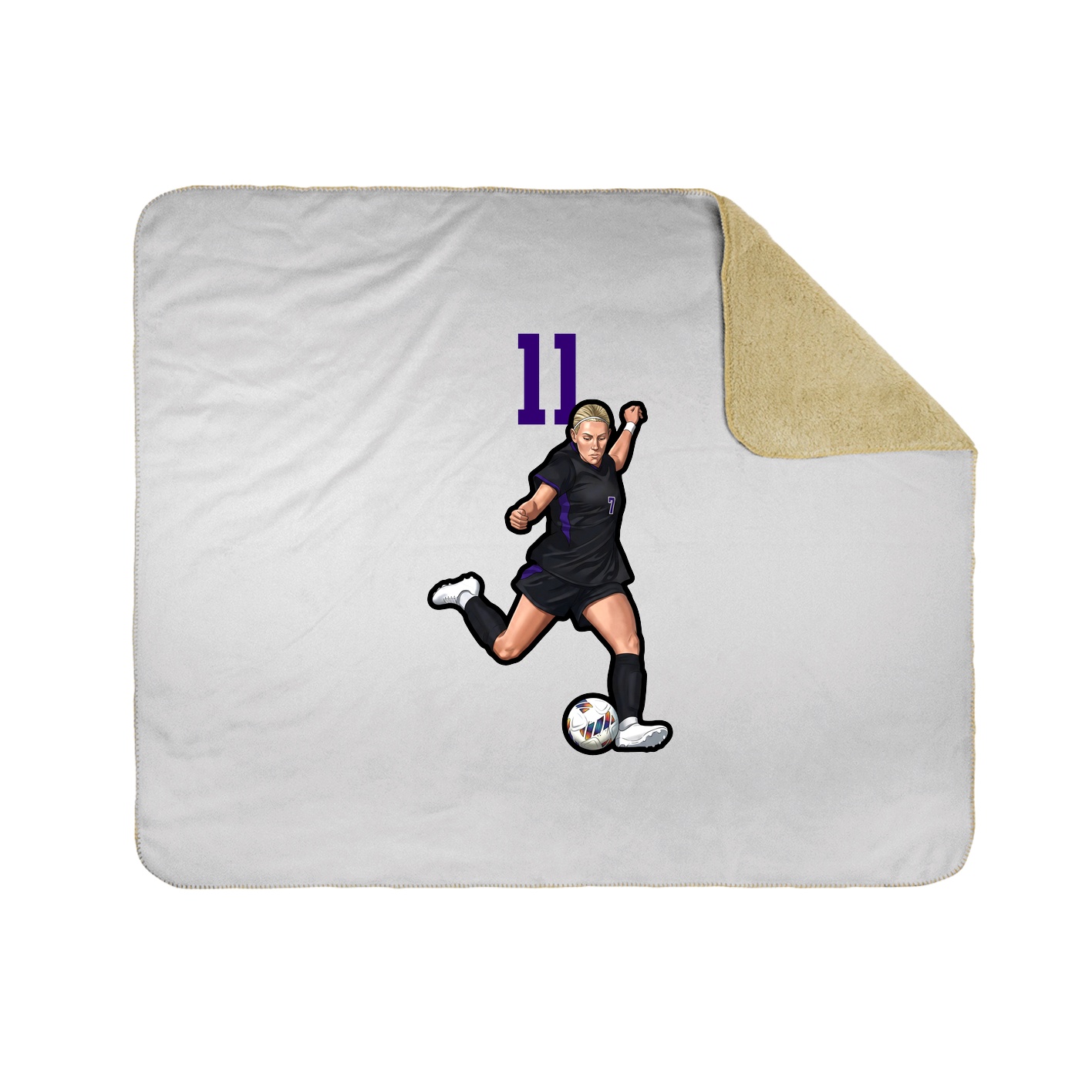 Throw Blanket — Number Top in White