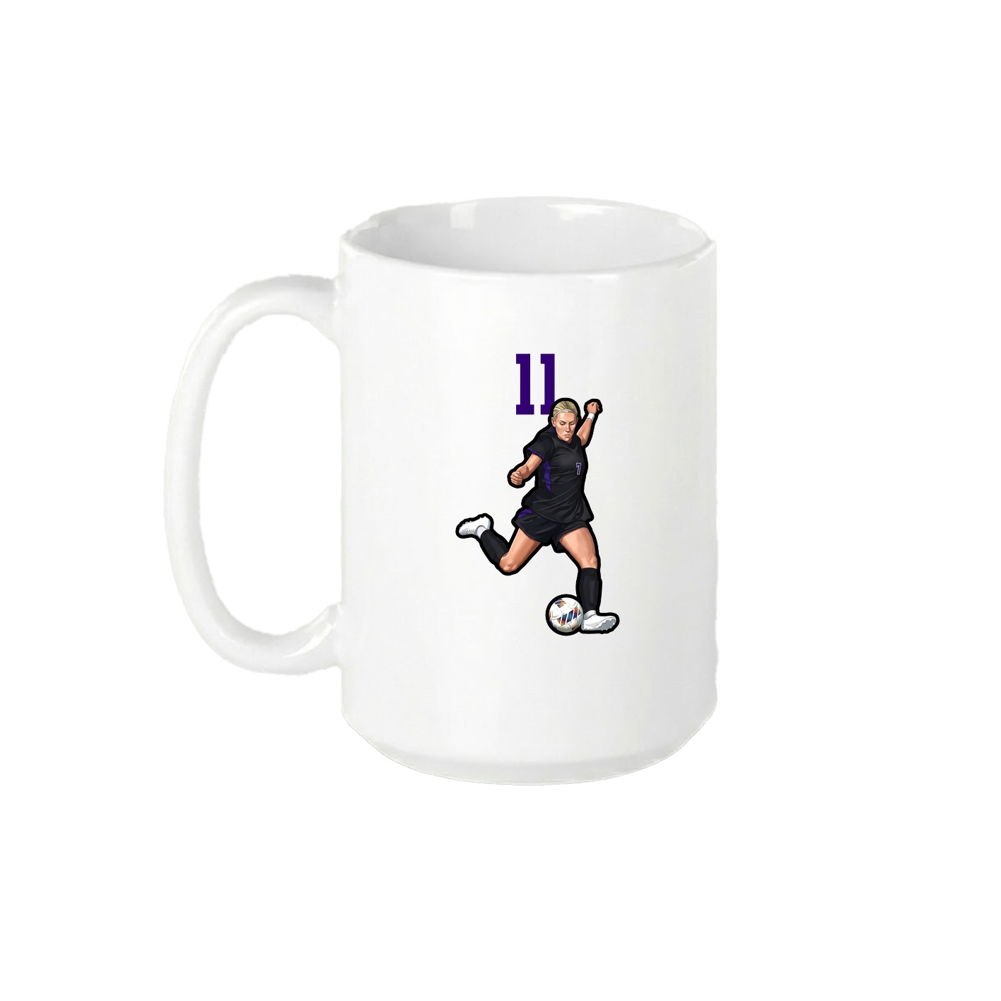 15oz Coffee Mug — Number Top in White