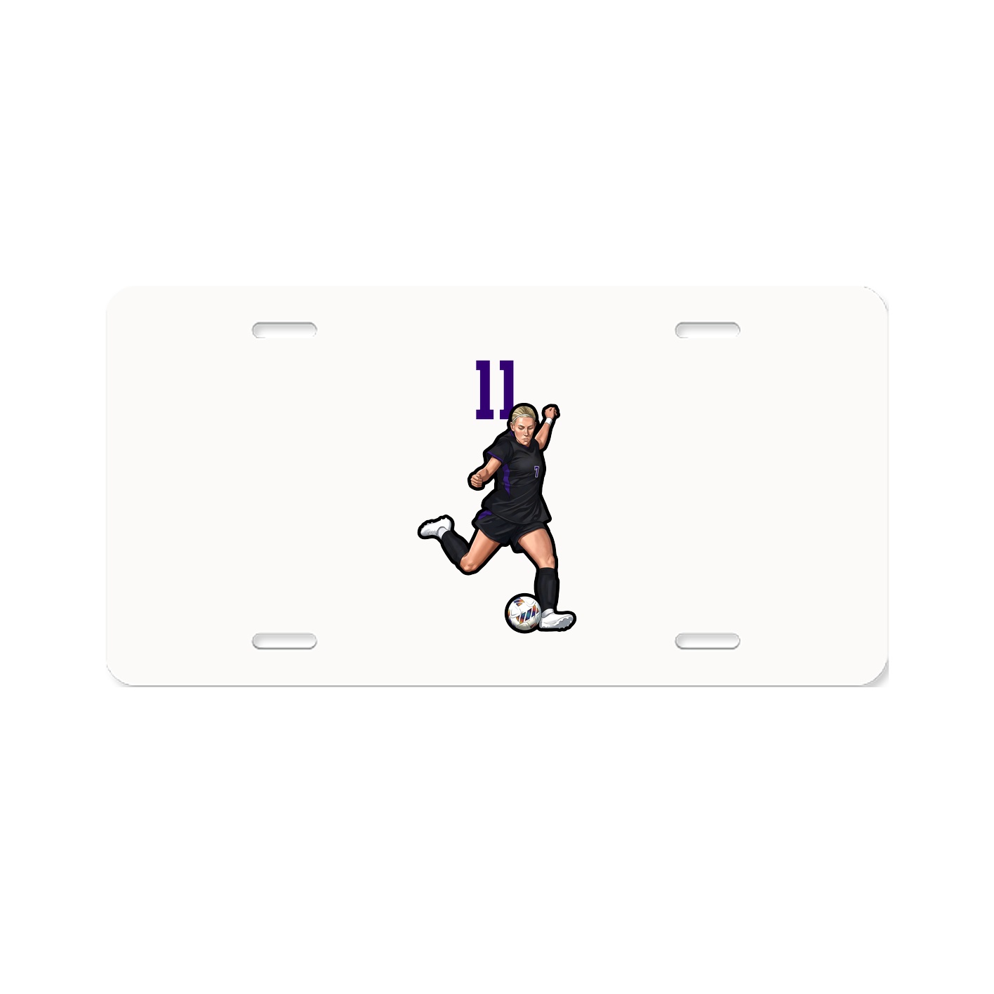 License Plate — Number Top in Classic